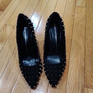REPORT Studded black SHOES pumps shoes size 6